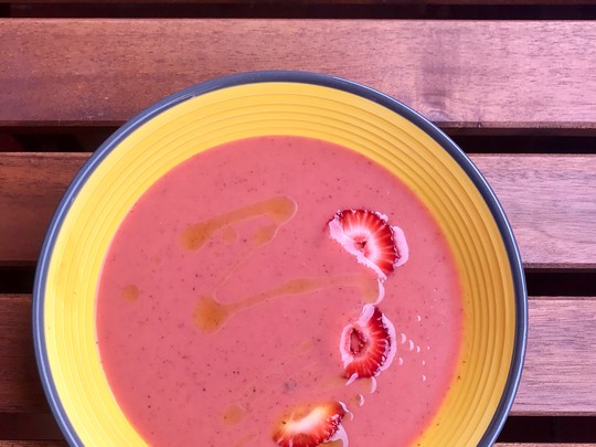 Gazpacho de fresas