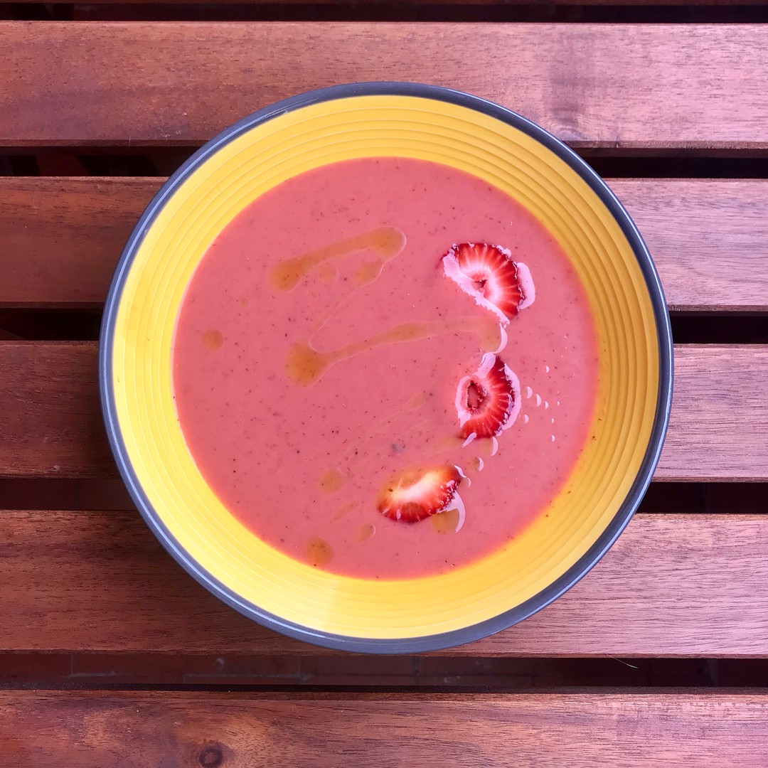 Gazpacho de fresas