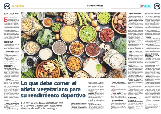Lo que debe comer el atleta vegetariano para su rendimiento deportivo