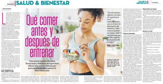 Qué comer antes y después de entrenar