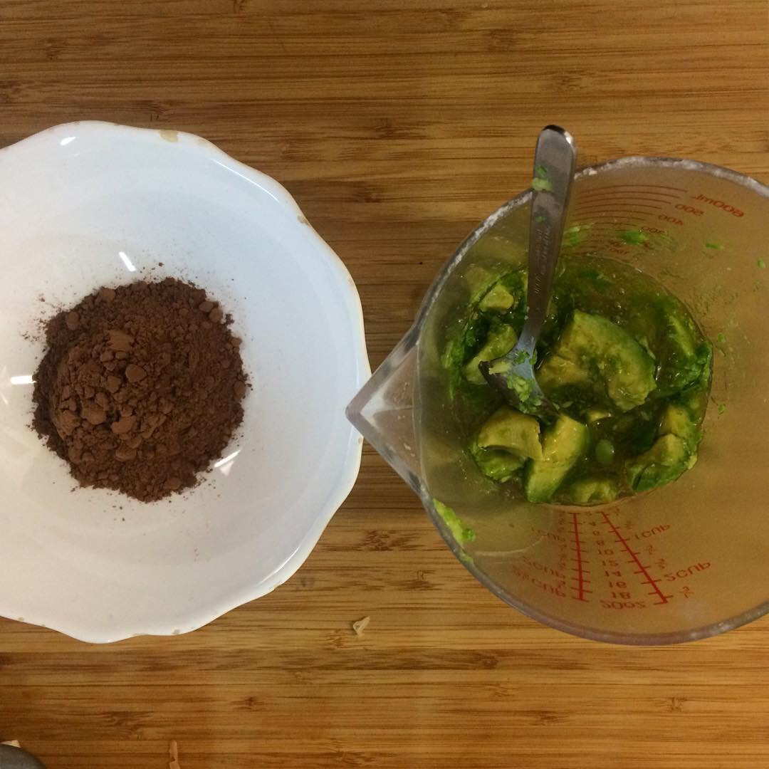 Cremoso de aguacate y cacao