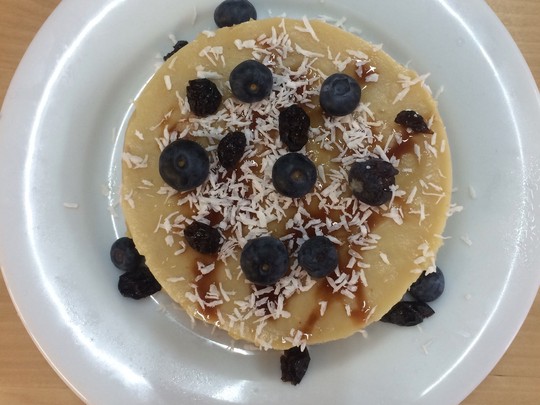 Tarta de manzana y crema de avellanas