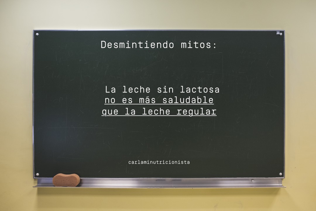 La leche sin lactosa no es más saludable