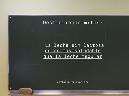 La leche sin lactosa no es más saludable