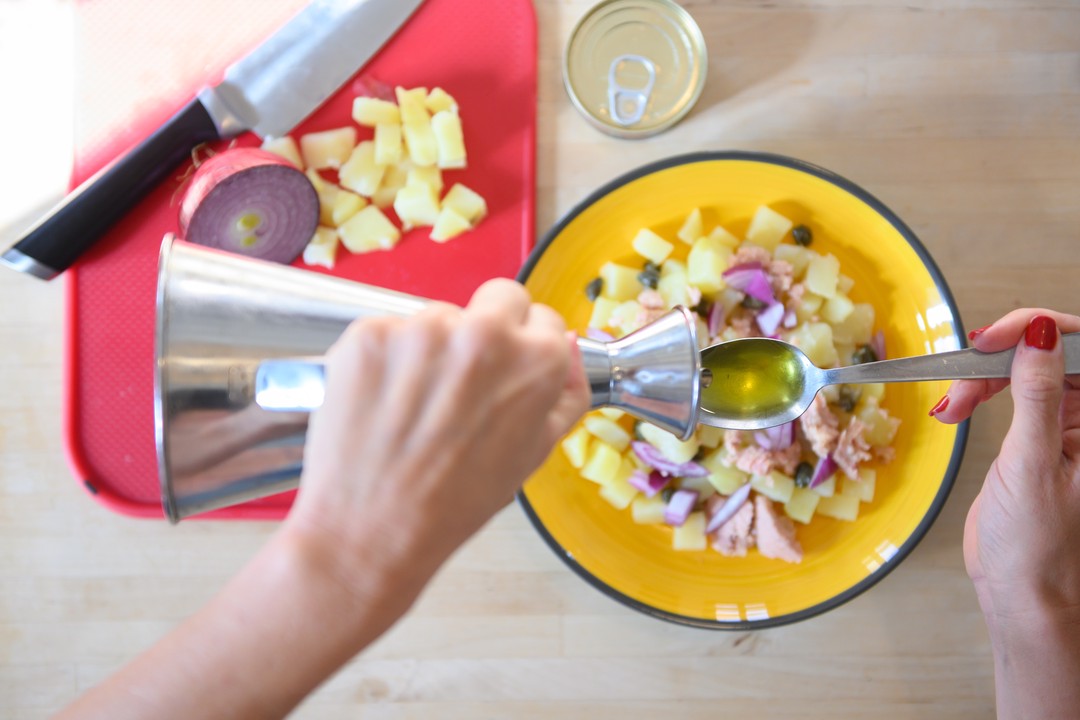 Ensalada de atún y papas con efecto prebiótico